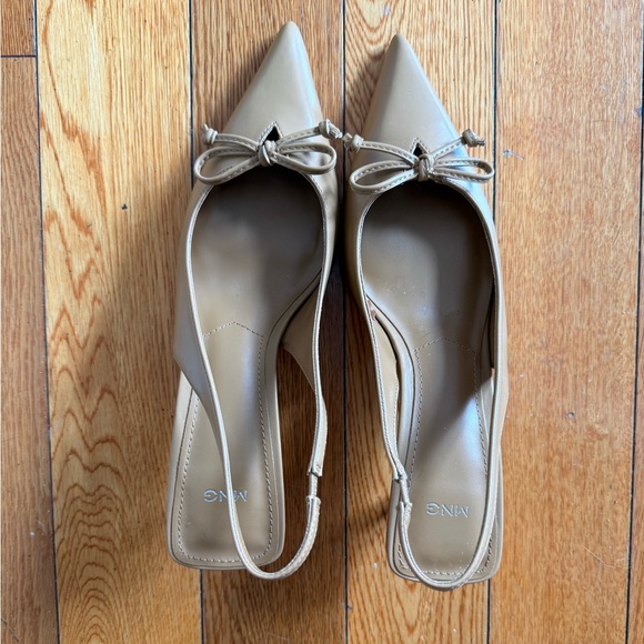 Mango medium brown Pointed Toe Slingback Heels - Picture 1 of 4